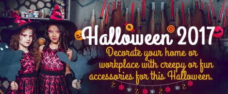 Decorate your home or workplace with creepy or fun accessories for this Halloween.