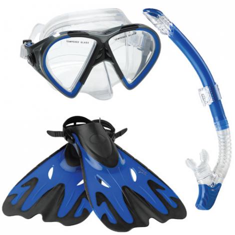 Speedo Hyperfluid Mask Snorkel & Fin Set